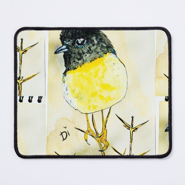 Item preview, Aesthetic aquarelle bird in black and yellow designed and sold by Dilyana Rumenova - Shantabella.