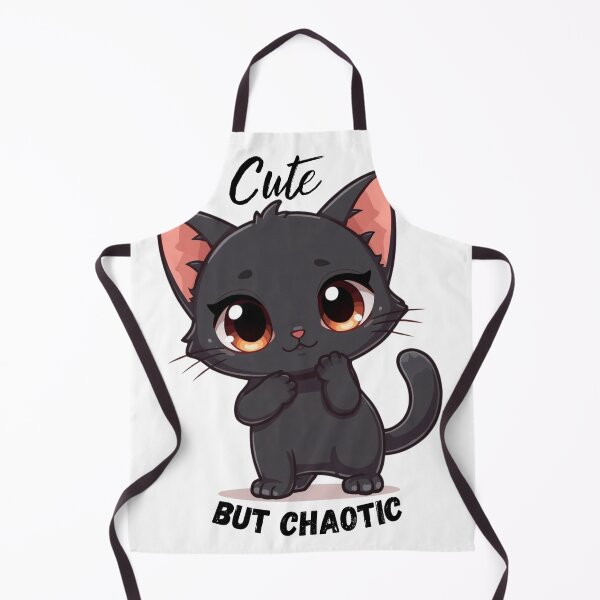 Item preview, Cute, But Chaotic – Kawaii Black Cat designed and sold by CosmicCutouts.
