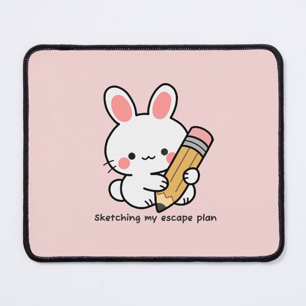 Item preview,  Sketching My Escape Plan Cute Bunny designed and sold by artwithsushie.