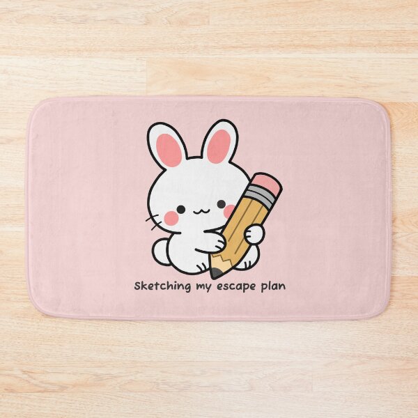 Item preview,  Sketching My Escape Plan Cute Bunny designed and sold by artwithsushie.