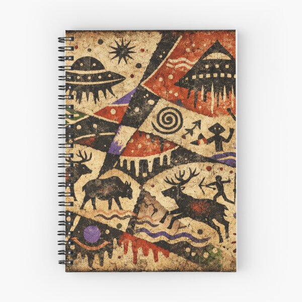 Item preview, stone age visions cave art style colorful abstract design designed and sold by SmashingDeals.