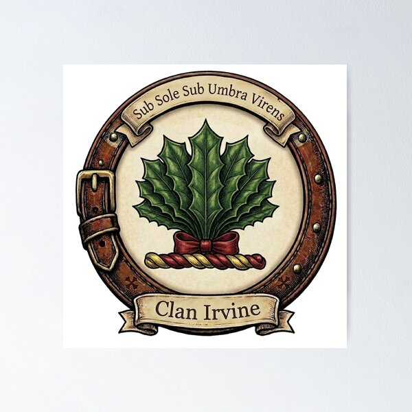 Item preview, Clan Irvine Crest designed and sold by BagTown Clans.
