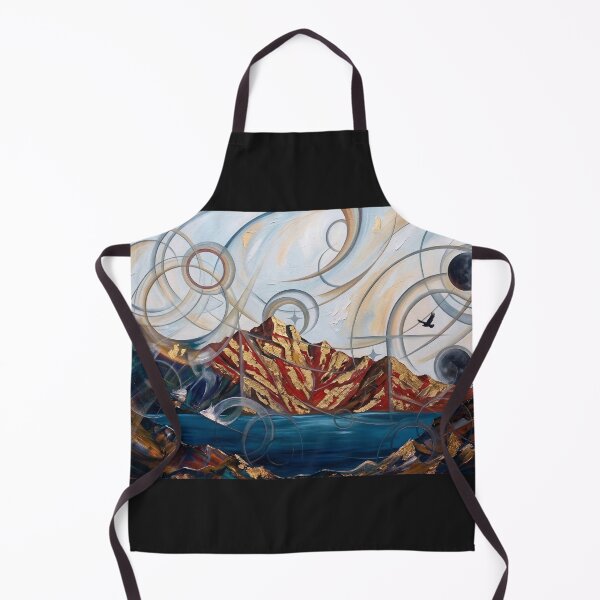 Item preview, Abstract Mountain Landscape with Geometric Circles and Lake designed and sold by Meteor Destroyer.