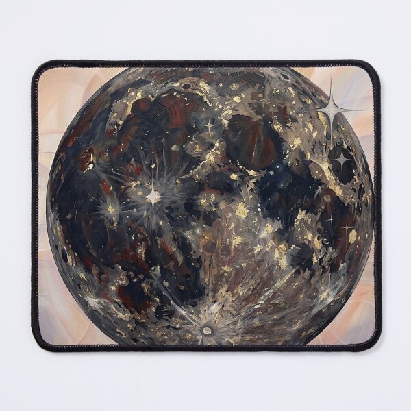 Item preview, Dark Moon with Stars Abstract Celestial Space Art designed and sold by Meteor Destroyer.