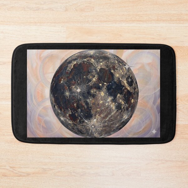 Item preview, Dark Moon with Stars Abstract Celestial Space Art designed and sold by Meteor Destroyer.