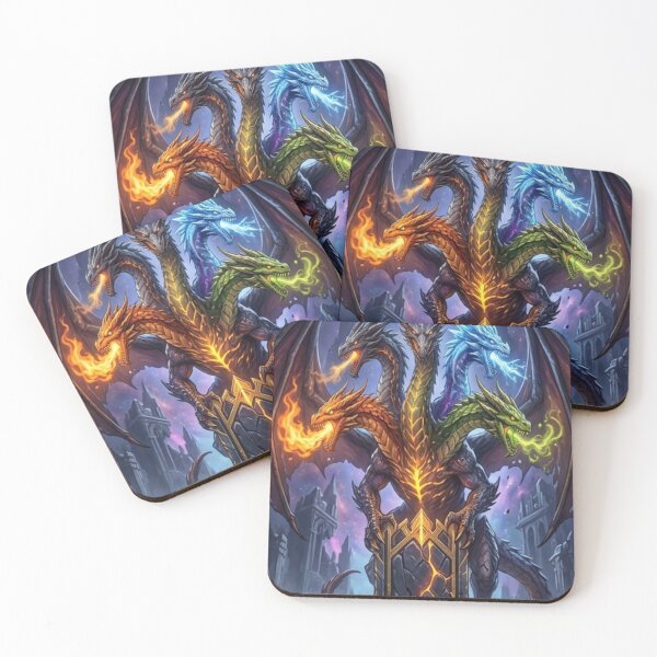 Item preview, The Elemental Sovereign – Five-Headed Dragon designed and sold by TOCOCLAWS.