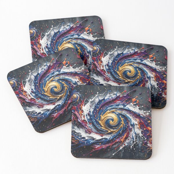 Item preview, Colorful Spiral Galaxy Abstract Cosmic Space Art designed and sold by Meteor Destroyer.