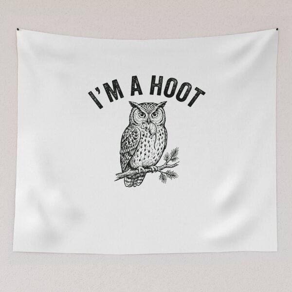 Item preview, Funny Owl with Mouse Hooting Bird Pun Design designed and sold by snowry.