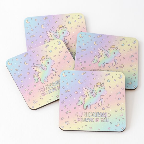 Item preview, Unicorns Believe in You. Cute design with funny quote designed and sold by CosmicCutouts.