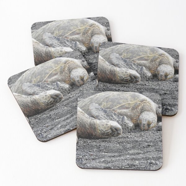 Item preview, Black Sand Beach Hawaiian Sea Turtles designed and sold by Bri-1.