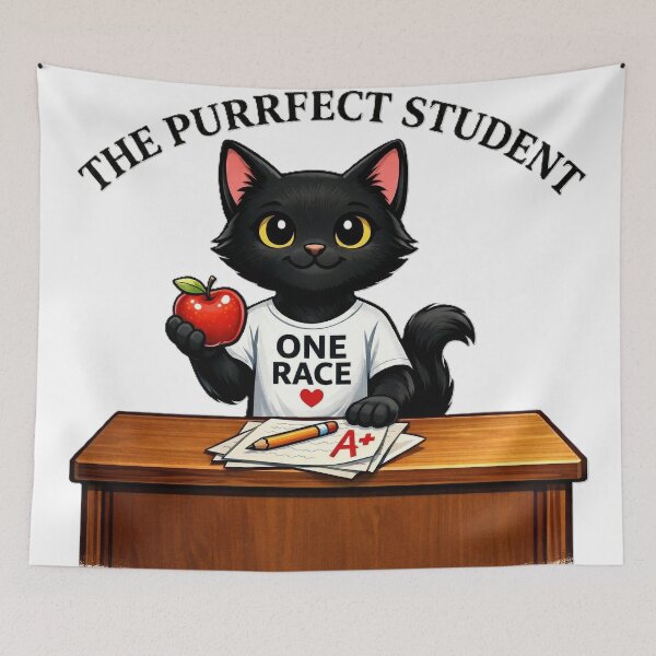 Item preview, Cinder is the Purrfect Student designed and sold by Cinderbox-Store.