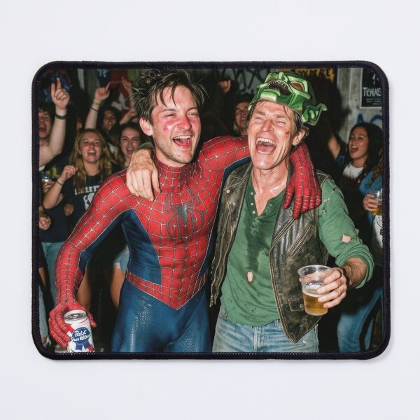 Item preview, Spider-Man & Green Goblin's Wild Night - Candid Paparazzi Party Photo designed and sold by MentalRecovery.