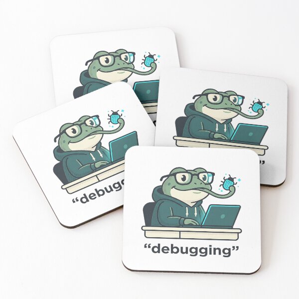 Item preview, Bug Hunter Frog - Funny Coding, programmer & Debugging design designed and sold by Urben Loop.