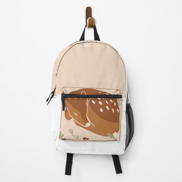 Artikelvorschau, minimalist deer flat art baby fawn sleeping cute beige decor entworfen und verkauft von Mypixieart.