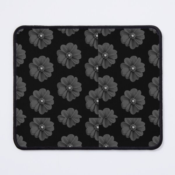 Item preview, Moody Charcoal Gray Dahlia Floral Pattern on Black designed and sold by Artsy Corner.