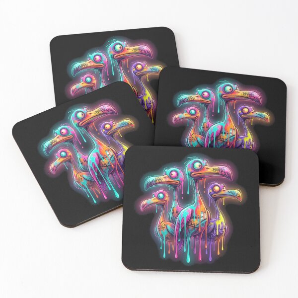 Item preview, Neon Graffiti Birds Crew – Dripping Street Art Pop Art Animal Design designed and sold by PLUSHIWORLDtm.