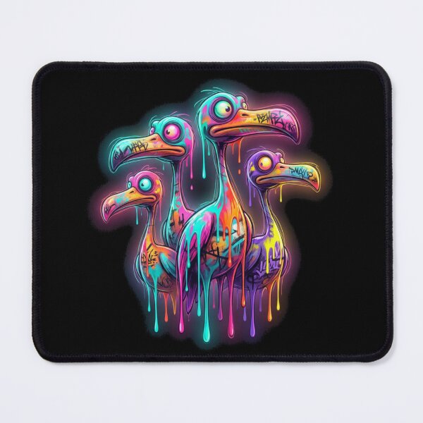 Item preview, Neon Graffiti Birds Crew – Dripping Street Art Pop Art Animal Design designed and sold by PLUSHIWORLDtm.