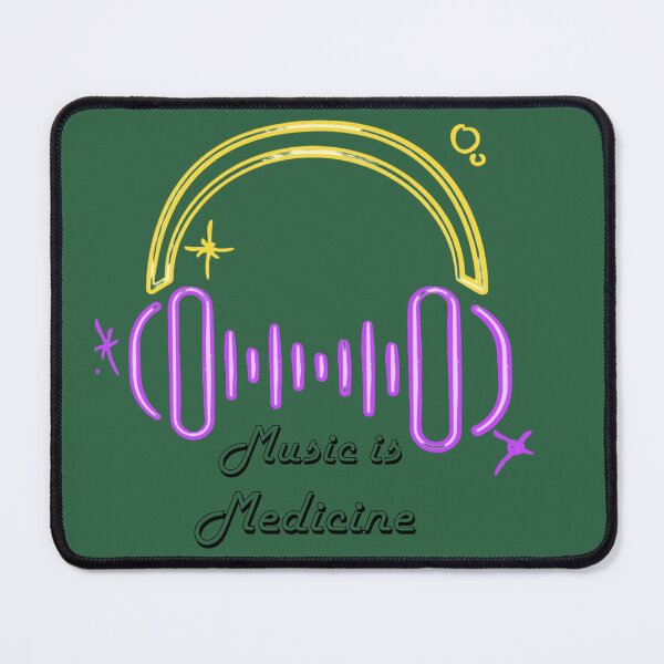 Item preview, Music Is Medicine Neon Headphones Design designed and sold by PrataeAesthetics.