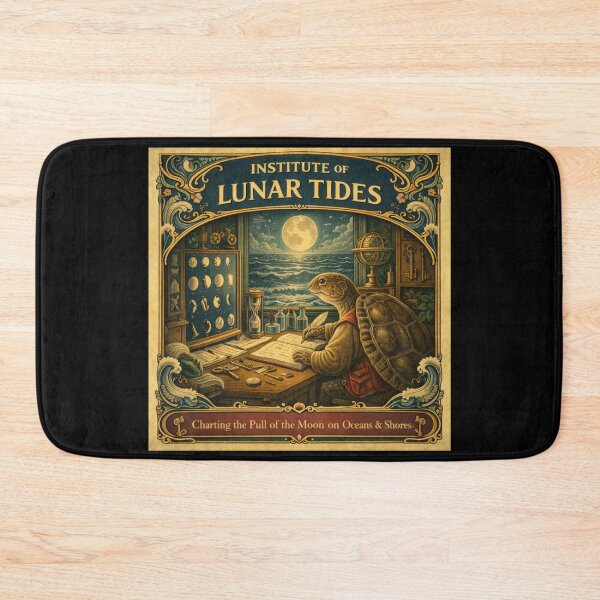 Item preview, Institute of Lunar Tides – Vintage Turtle Ocean Poster Art Nouveau designed and sold by Galskap.