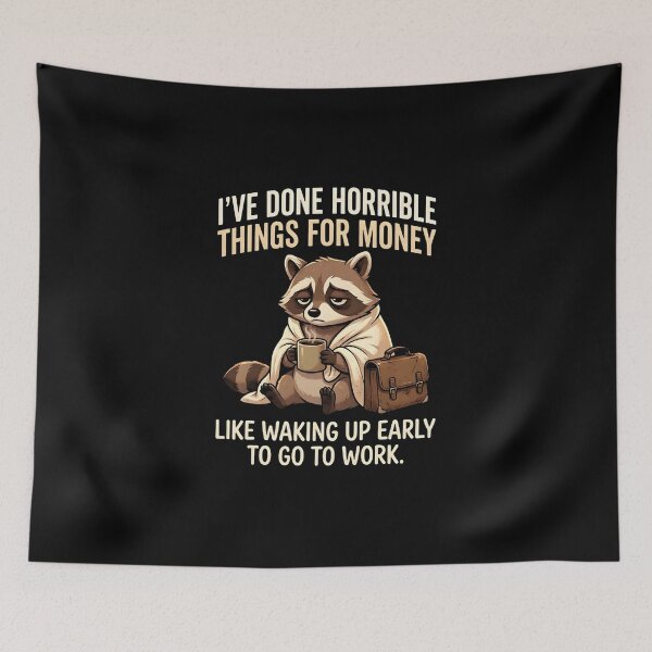 Item preview, I've Done Horrible Things For Money Funny Raccoon Work Humor Shirt designed and sold by LunaMagicStudio.