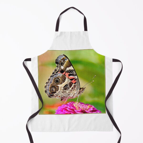 Item preview, Painted Lady Butterfly on Zinnia Flower designed and sold by AMacGPhilly.