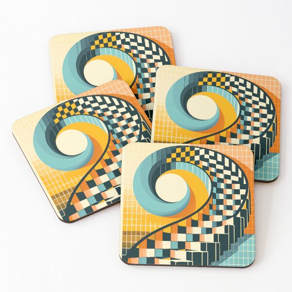 Item preview, Checker Spiral Grid Abstract designed and sold by InkSmithery.