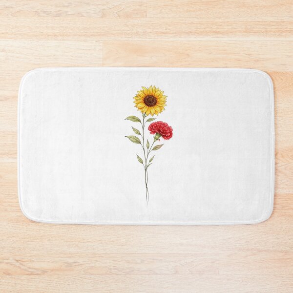 Item preview, Sunflower and Carnation - Delicate Botanical Watercolor designed and sold by UkrainianSpain.