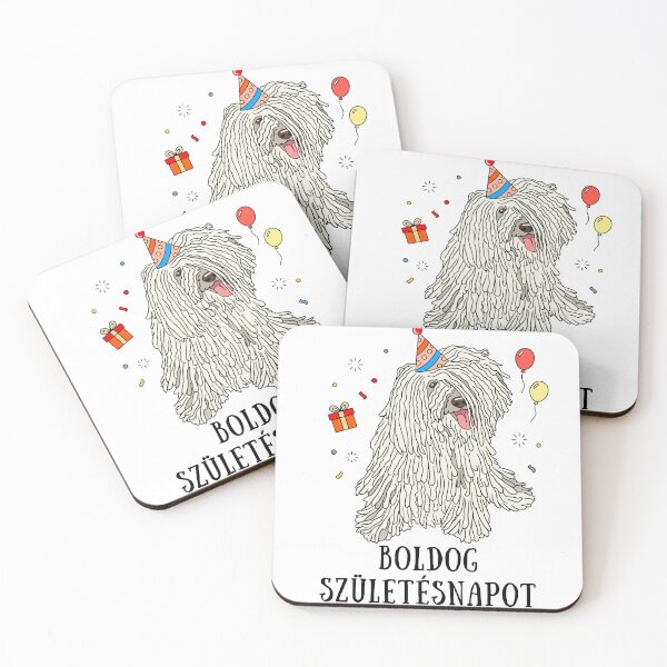 Item preview, Hungarian Puli Dog Birthday Illustration designed and sold by Blupunk.