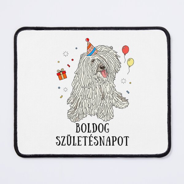 Item preview, Hungarian Puli Dog Birthday Illustration designed and sold by Blupunk.