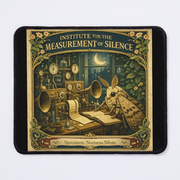 Item preview, Institute for the Measurement of Silence – Vintage Moth Art Nouveau Poster designed and sold by Galskap.