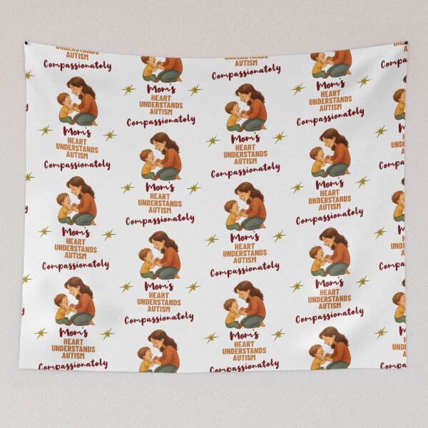 Artikelvorschau, Moms Heart versteht Autismus mitfühlend entworfen und verkauft von PrintSparkDesigns.
