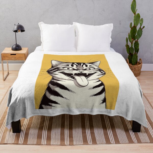 Item preview, Crazy Cat With Tongue Out Funny Design designed and sold by ThreadVibeUK.