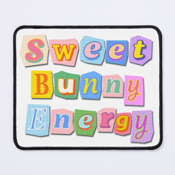 Item preview, Sweet Bunny Energy - Cute Collage Cut-out Letters designed and sold by tviyluv.
