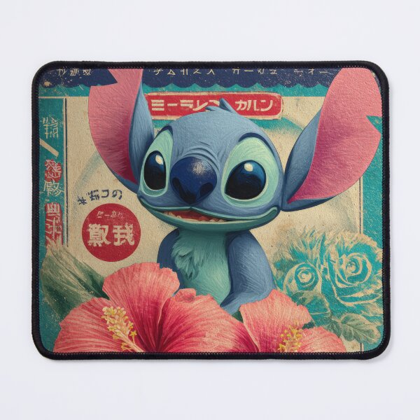 Item preview, Stitch Vintage Japanese Poster designed and sold by AnimeArsenalPrints.