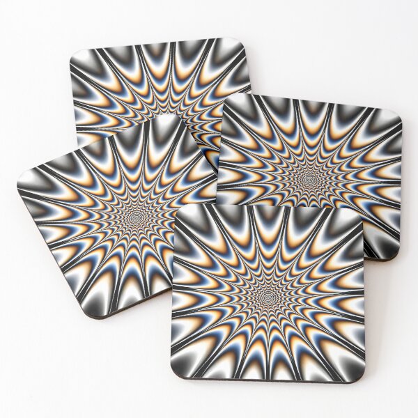 Item preview, Hypnotic Optical Illusion Starburst Abstract Op Art Print designed and sold by Kaleidoscope Print.