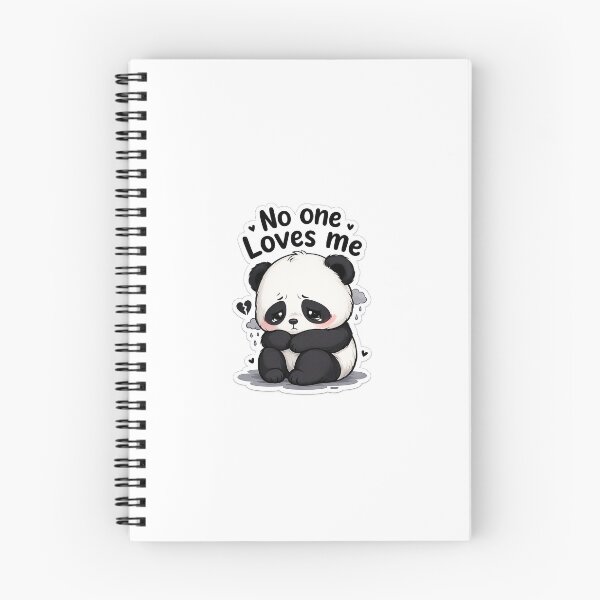 Item preview, Sad Panda No One Loves Me Sticker | Cute Emotional Aesthetic designed and sold by Obscoria.