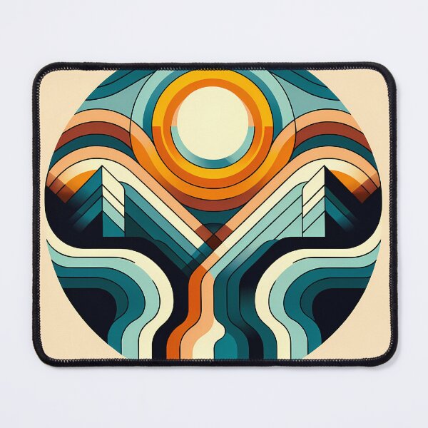 Item preview, Geometric Sun and Mountain Contour Lines designed and sold by InkSmithery.