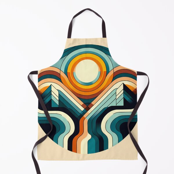 Item preview, Geometric Sun and Mountain Contour Lines designed and sold by InkSmithery.