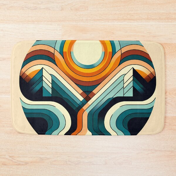 Item preview, Geometric Sun and Mountain Contour Lines designed and sold by InkSmithery.