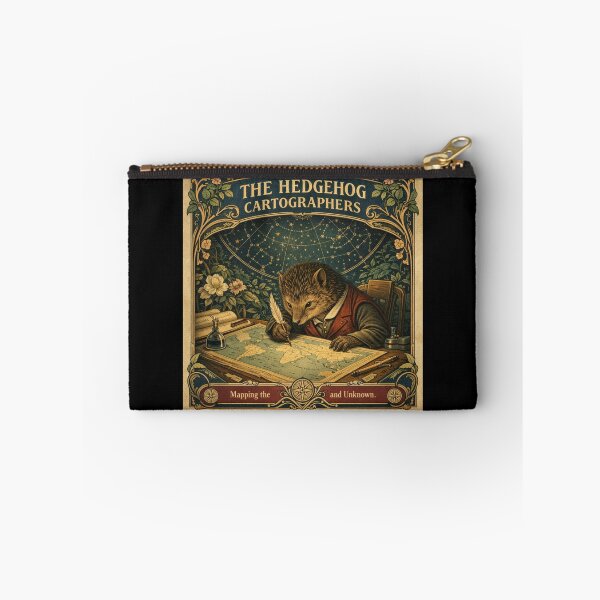 Item preview, The Hedgehog Cartographers – Vintage Map Art Nouveau Poster designed and sold by Galskap.
