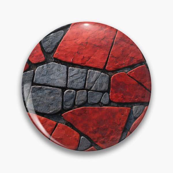 Item preview, Red Black Stone Mosaic Abstract Texture Pattern Art Print designed and sold by Kaleidoscope Print.