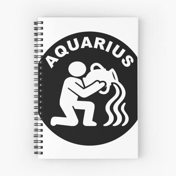 Item preview, Aquarius Water-Bearer - Zodiac Sign In Negative Circle Bold Art designed and sold by The Bold Line Studio.
