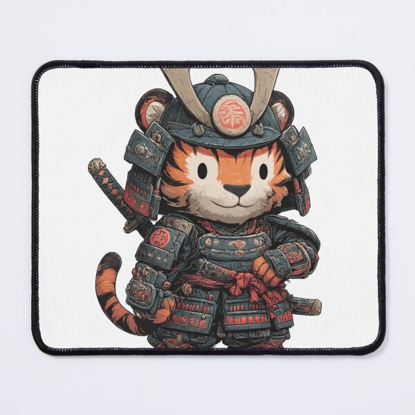 Item preview, Cute Samurai Tiger – Kawaii Japanese Warrior Animal designed and sold by De Aqui y de Alla Studio.
