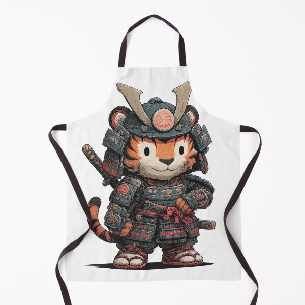 Item preview, Cute Samurai Tiger – Kawaii Japanese Warrior Animal designed and sold by De Aqui y de Alla Studio.