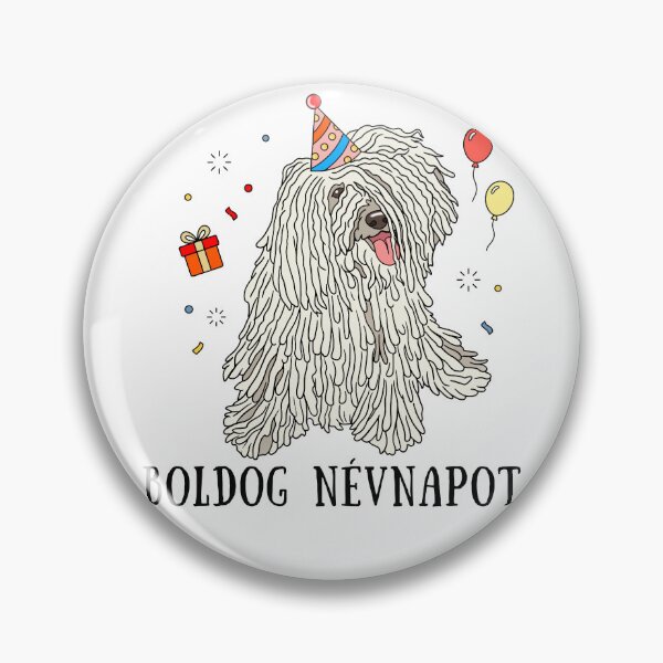Item preview, Happy Hungarian Name Day(Boldog Névnapot) Puli Dog Celebration Graphic designed and sold by Blupunk.