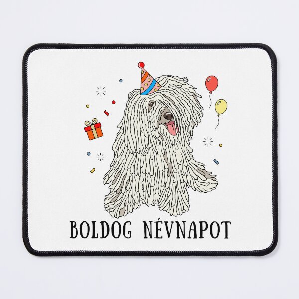 Item preview, Happy Hungarian Name Day(Boldog Névnapot) Puli Dog Celebration Graphic designed and sold by Blupunk.
