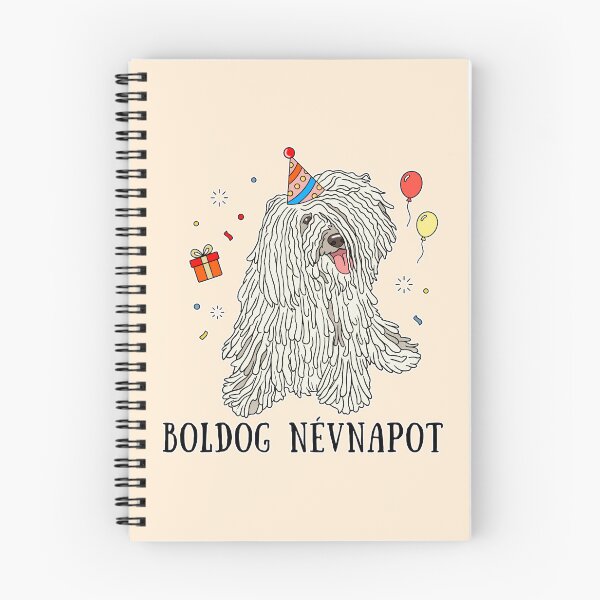 Item preview, Happy Hungarian Name Day(Boldog Névnapot) Puli Dog Celebration Graphic designed and sold by Blupunk.