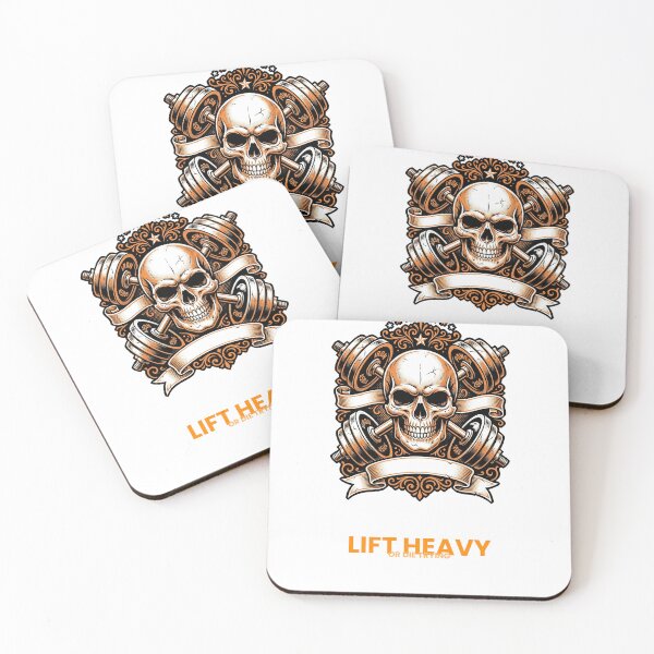 Item preview, Skull Dumbbell Crossbones Bodybuilding Dark Art Motivation Gift Gym designed and sold by Sorissa_.
