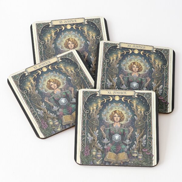 Item preview, Justice Compositional Balance Tarot Art designed and sold by elaemor-art.