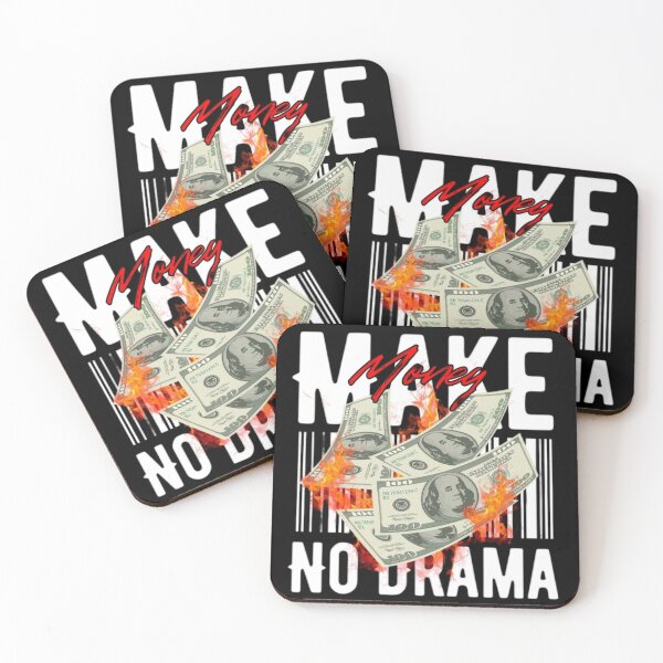 Item preview, Make Money No Drama - Streetwear Hustle Quote Art designed and sold by PixelVibe Art.